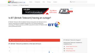 BT (British Telecom) outage or service down? Current problems and ...
