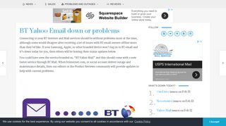 BT Yahoo Email down or problems, Jan 2019 - Product Reviews Net