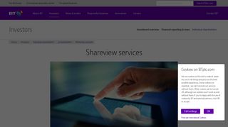 Shareview services - BT Plc