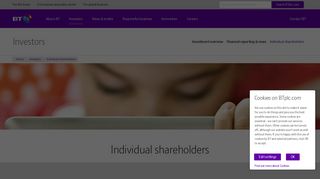 Individual shareholders - BT Plc