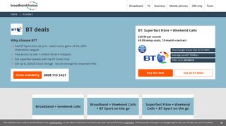 Compare BT deals, packages and offers 2018 - broadbandchoices