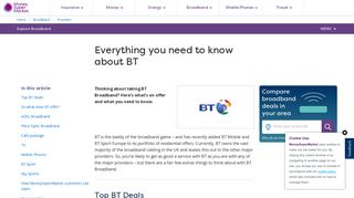 Compare BT Broadband Packages | MoneySuperMarket
