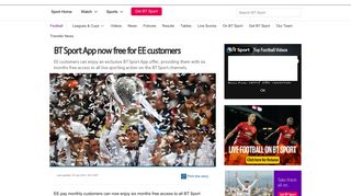 BT Sport App now free for EE customers | BT Sport