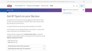 Get BT Sport on your Sky box | Sky Help | Sky.com