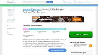 Access webmail.bt.com. Microsoft Exchange - Outlook Web Access