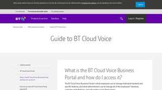 Guide to BT Cloud Voice - BT Business - Service