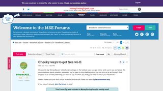 Cheeky ways to get free wi-fi - MoneySavingExpert.com Forums