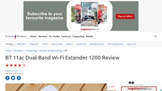 BT 11ac Dual-Band Wi-Fi Extender 1200 Review | Trusted Reviews