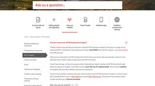 How do I connect to a BT Wi-fi premium hotspot? - Vodafone