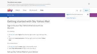 Getting started with Sky Yahoo Mail | Sky Help | Sky.com
