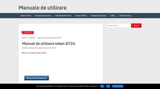 Manual de utilizare token BT24 | Manuale de utilizare
