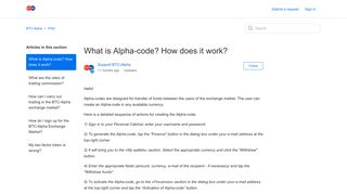 What is Alpha-code? How does it work? – BTC-Alpha