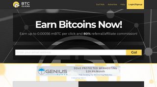 BTCClicks: Bitcoin PTC - Earn BTC for Viewing Ads