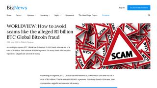 WORLDVIEW: How to avoid scams like the alleged R1 billion BTC ...