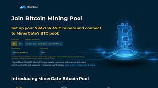 Bitcoin (BTC) Mining Pool — MinerGate