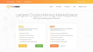 NiceHash - Largest Crypto-Mining Marketplace