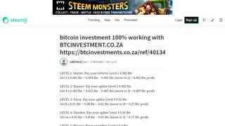 bitcoin investment 100% working with BTCINVESTMENT.CO.ZA https ...