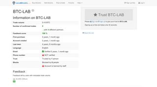 BTC-LAB on LocalBitcoins.com