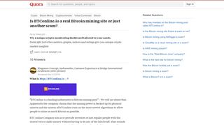 Is BTConline.io a real Bitcoin mining site or just another scam ...