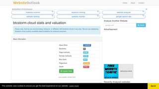 Btcstorm : Website stats and valuation