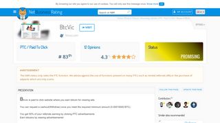 Review of BtcVic : Scam or legit ? - NetBusinessRating