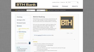 Mobile Banking | Tyler, TX - Longview, TX - Kilgore, TX | BTH Bank