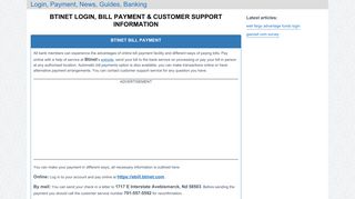 Btinet Login, Bill Payment & Customer Support Information