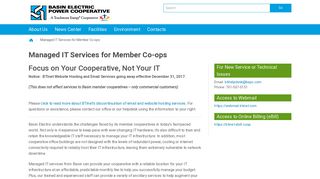 Managed IT Services for Member Co-ops - Basin Electric Power ...