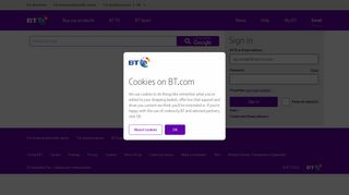 BT Internet - Yahoo - login