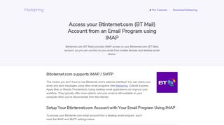 How to access your Btinternet.com (BT Mail) email account using IMAP