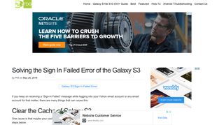 Solving the Sign In Failed Error of the Galaxy S3 - The Droid Guy