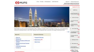 Bank of Tokyo-Mitsubishi UFJ (Malaysia) Berhad) - MUFG; MUFG ...