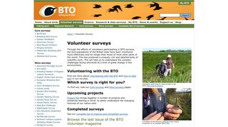 Volunteer surveys | BTO - British Trust for Ornithology
