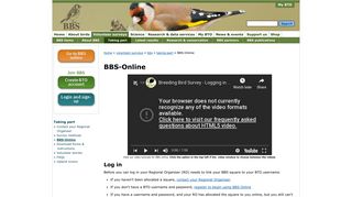 BBS-Online | BTO - British Trust for Ornithology