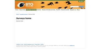 Surveys home | BTO - British Trust for Ornithology