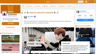 HOW TO JOIN BTS FANCAFE     | ARMY's Amino - Amino Apps