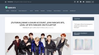 [Tutorial] Make a Daum account, Join Fancafe BTS, Level up BTS ...