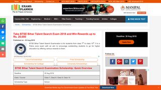 Sign-Up for BTSE Bihar Talent Search Examination 2018
