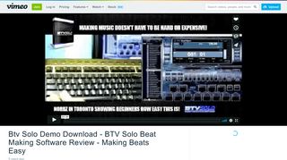 Btv Solo Demo Download - BTV Solo Beat Making Software Review ...