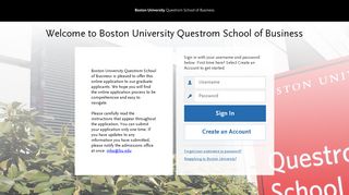 BU-QST | Applicant Login Page