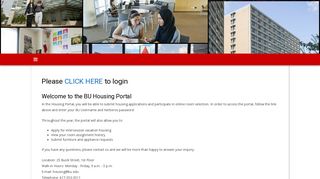 Welcome to the BU Housing Portal