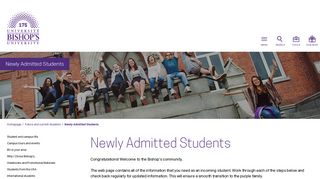 New Students Portal | Bishop's University