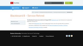 Blackboard 8 – Service Retired : TechWeb : Boston University