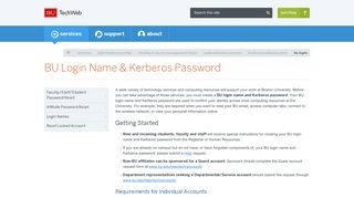BU Login Name & Kerberos Password : TechWeb : Boston University