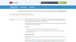 Kerberos Authentication : TechWeb : Boston University
