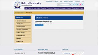 Student Profile – Bahria University