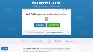 Bubbl.us - brainstorm and mind map online