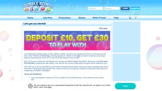 Let's get you started! - Bubble Bonus Bingo | Up to £30 free with our ...
