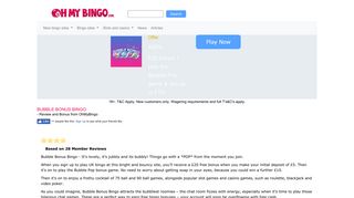 Bubble Bonus Bingo | £20 Bonus and Bubble Pop Game | Play Now