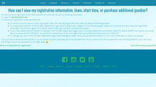 How can I view my registration information, team, start ... - Bubble RUN